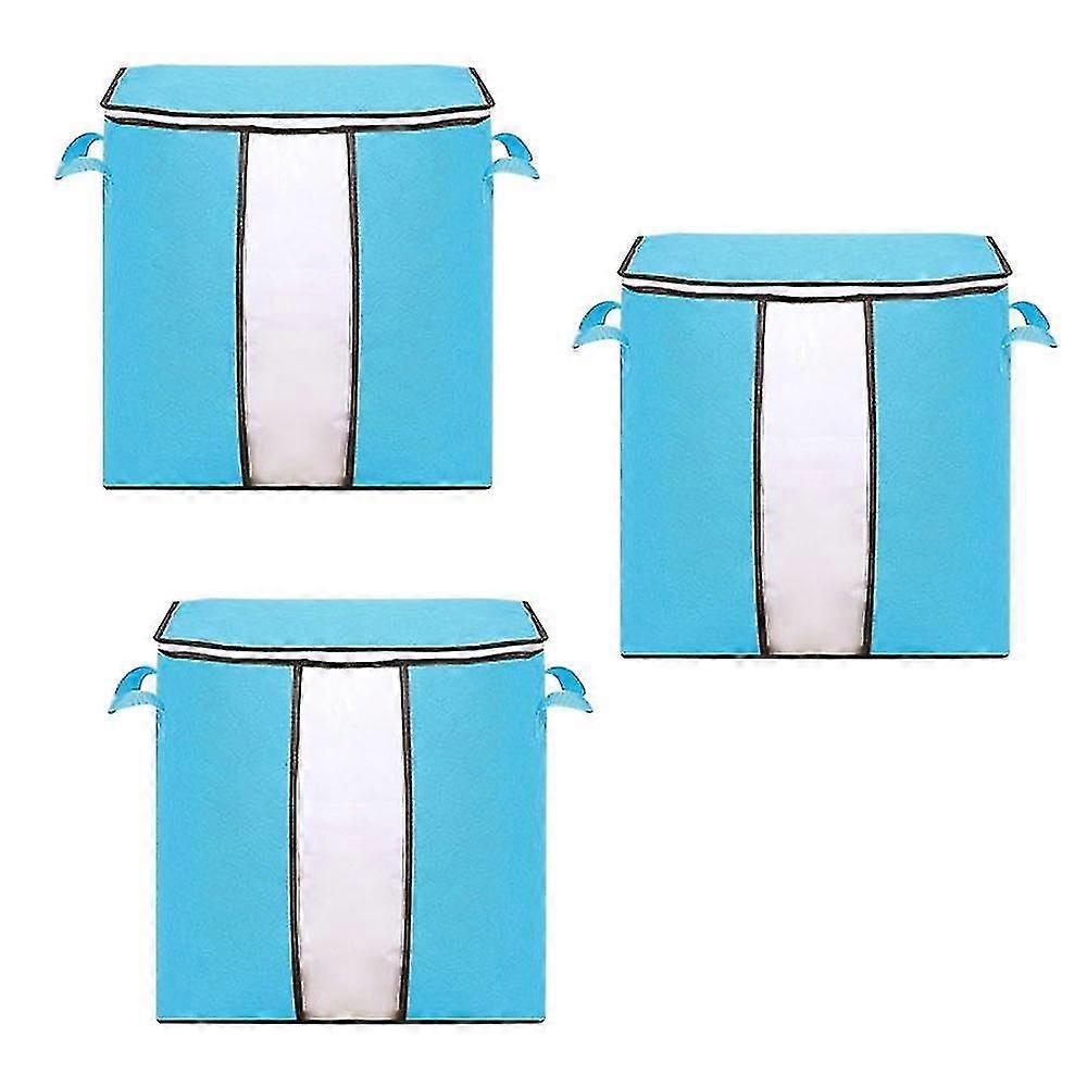 3pcs Storage Bags Closet Large Capacity Storage With Handle