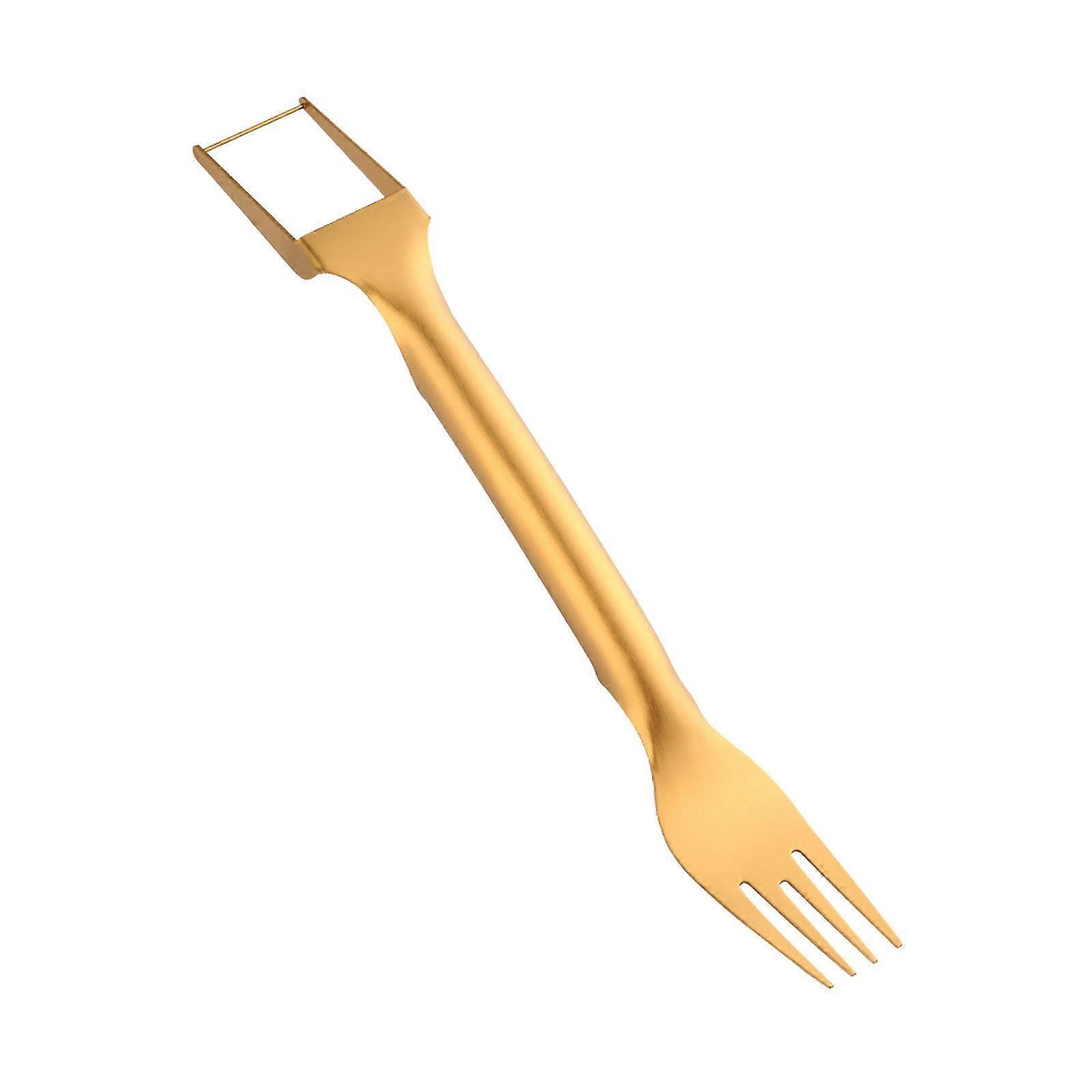 Stainless Steel Fruit Fork For Watermelon Cutting Multi Functional Dicing And Splitting Tool Household Watermelon Eating Spoon Tool CC