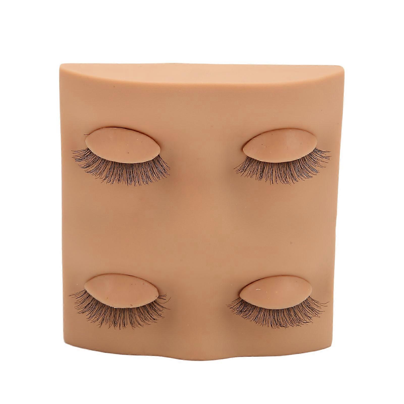 Lash Mannequin Head 2 Pairs Removable Replacement Eyes 3D Simulation Eyelash Extension Practice Face for Makeup