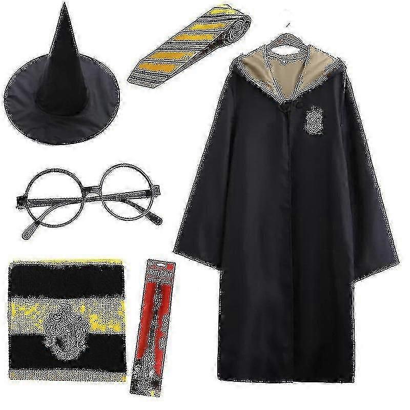 7ks / set Harry Potter Cosplay Magic Wizard Fancy Šaty Cape Cloak Bradavice Školní kostým