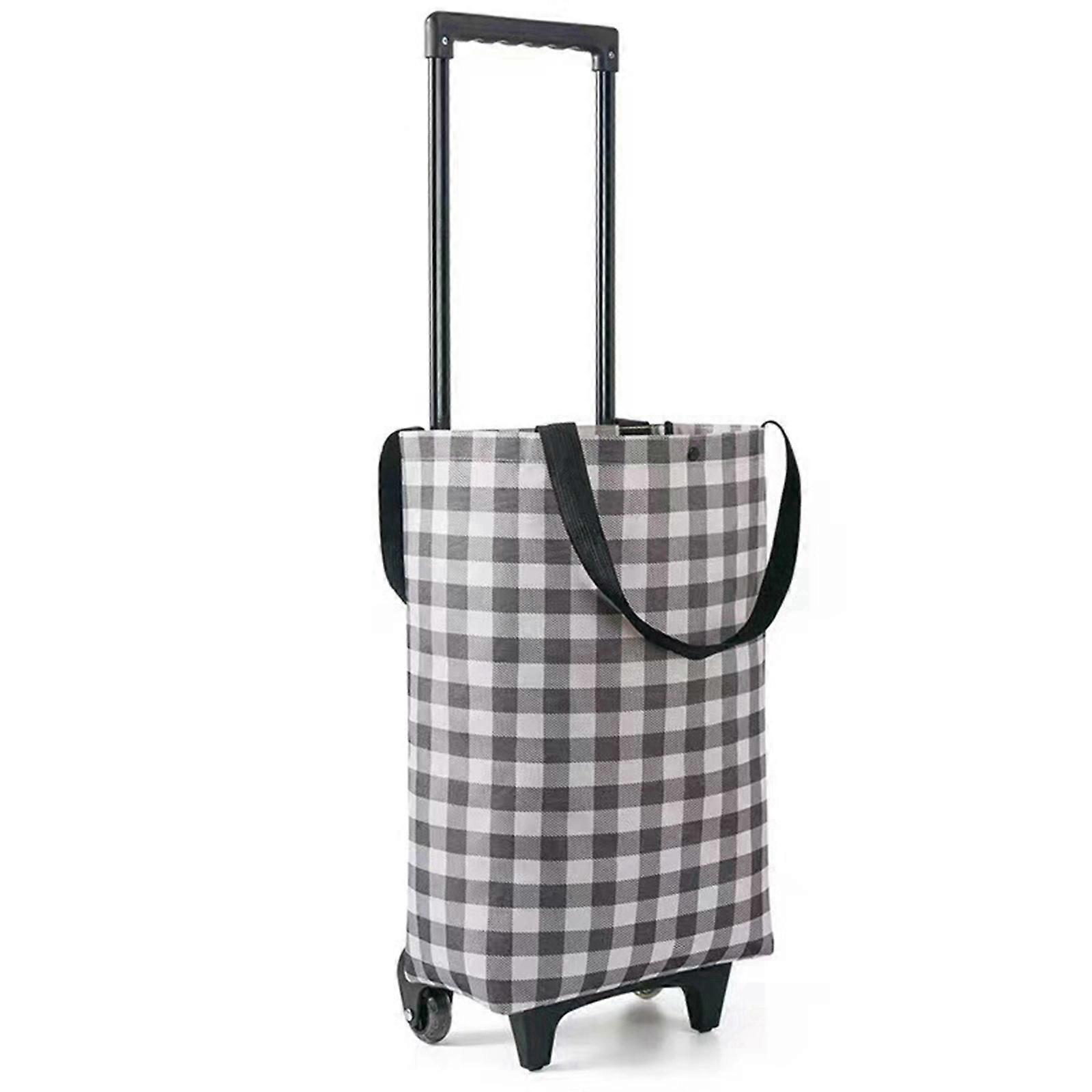 Small Collapsible Shopping Cart  with Wheels for Grocery Store