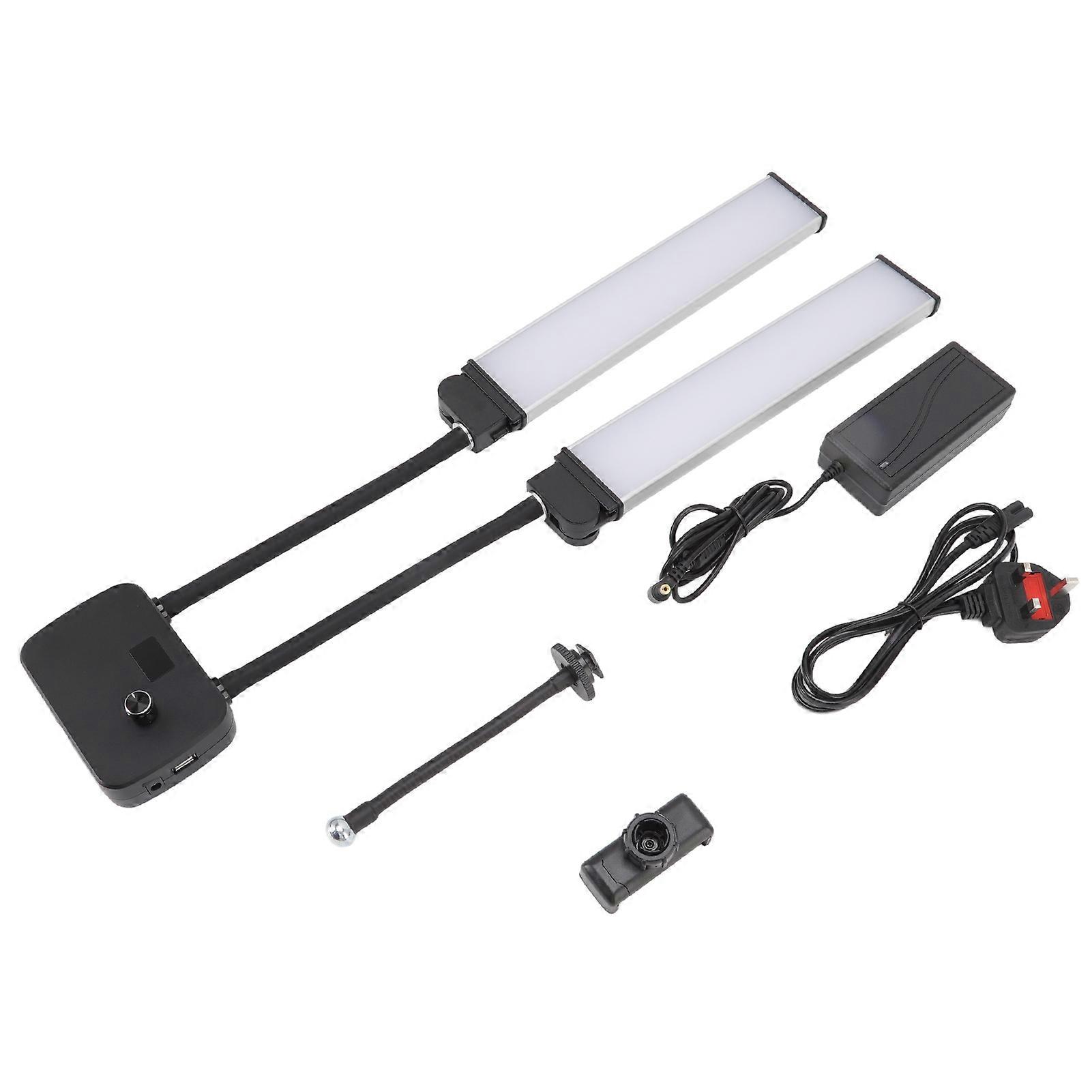 Double Arms LED Fill Light Kit - Adjustable Brightness & Color for Video and Live Streaming