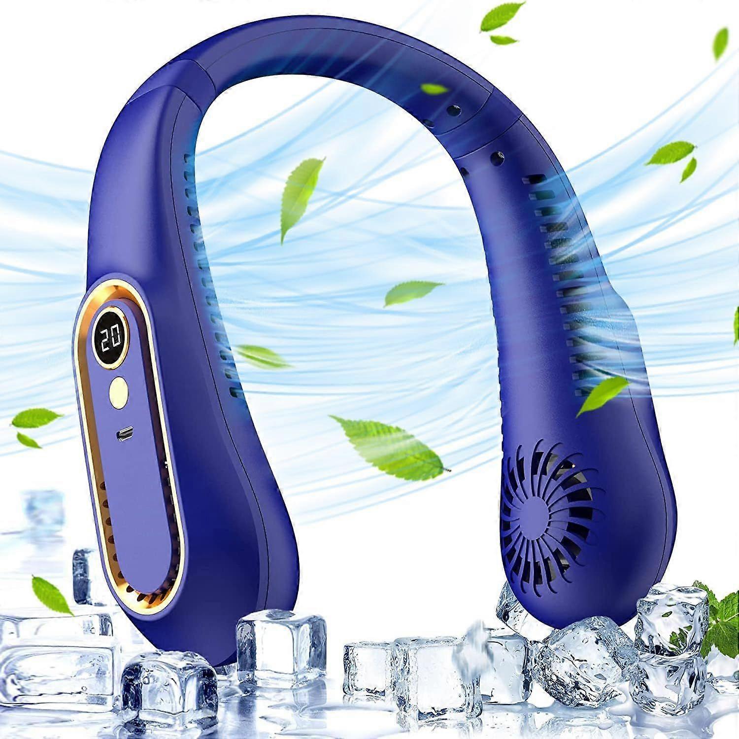 Portable Neck Fan,720 Airflow Neck Fans Rechargeable 5-Speeds Bladeless Fan, USB Powered Hands-Free Mini Fan Neck Fans Rechargeable, for Home Office T
