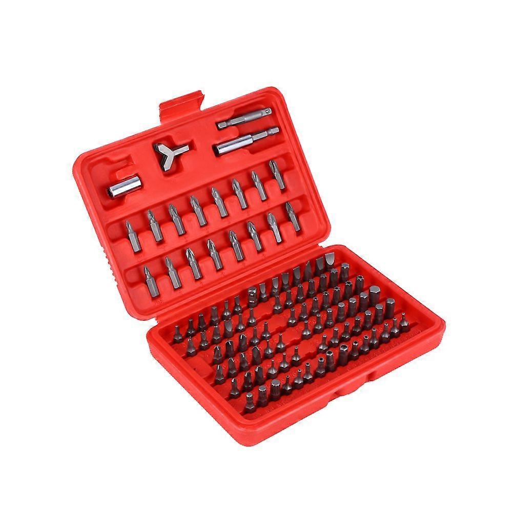 Screwdriver Bits Set 100pcs Vanadium Steel Assorted Hand Tools Quick Change Driver Kit with Storage Box