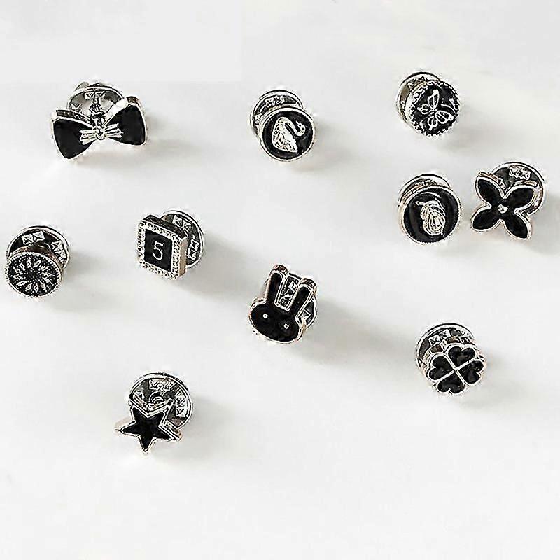 10 Pcs Clothes Buttons Anti-lighting Brooch Button Neckline Fixed Detachable Adjustable