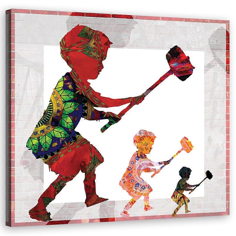 Lienzo Banksy Hammer Boy - 60x60