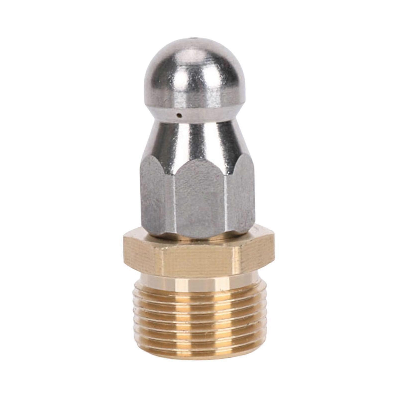 Sewer Nozzle, Rotating Button Nose, 1/4'' Quick Connect, Jets for Drain Jetting