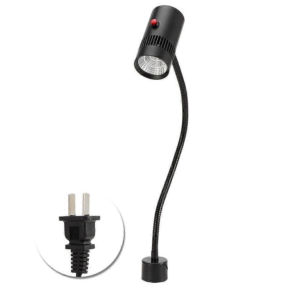 LED Work Light Cool White 7W Flexible Gooseneck CNC Machine Magnetic Base Adjustable Sewing Machine Lamp 110-220V Energy Efficient Portabl