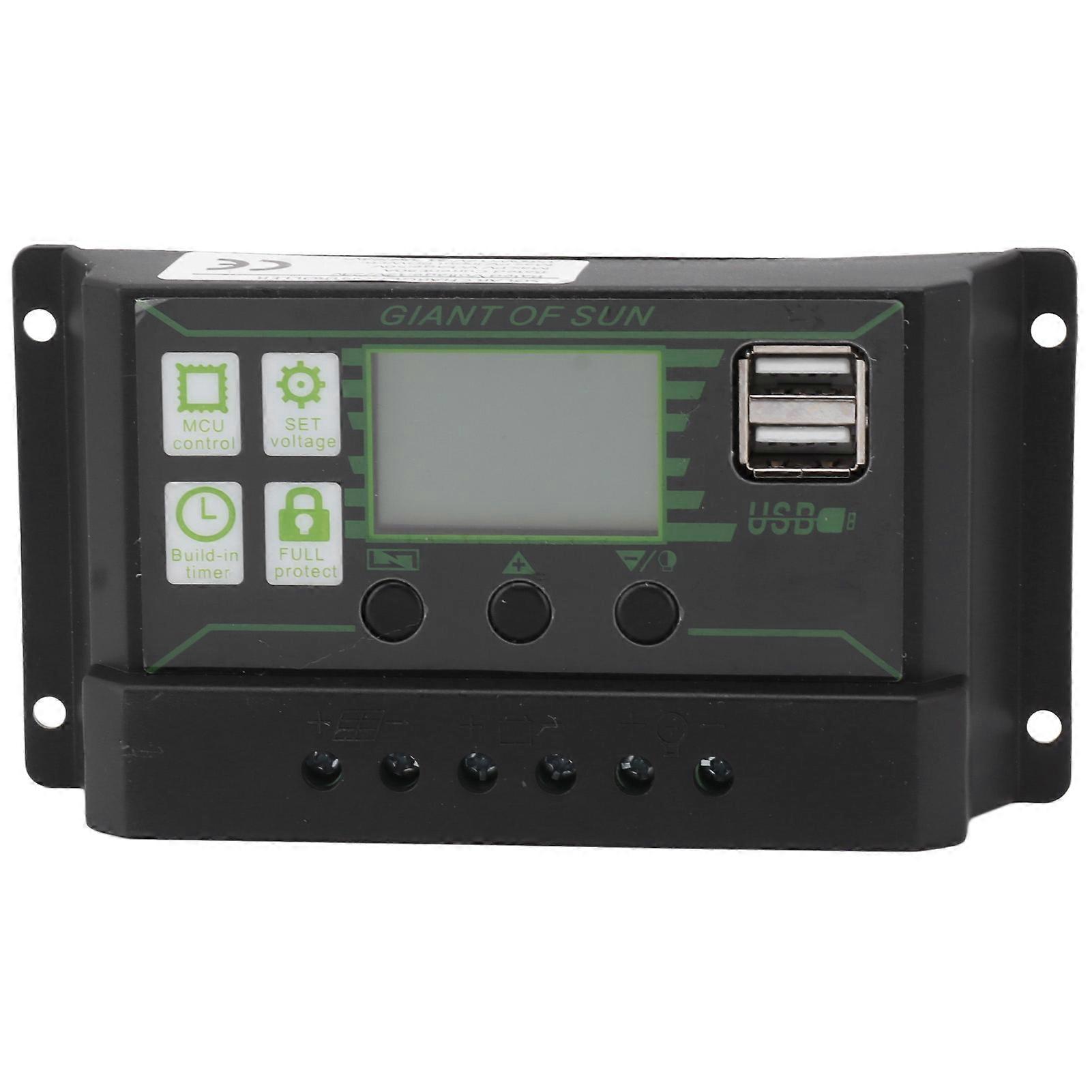 Contrôleur de charge Écran LCD Double port USB PWM Charge ABS 5V Régulateur de panneau pour panneaux solaires