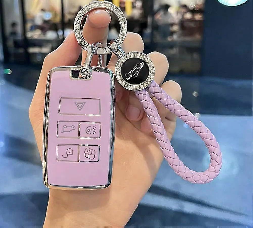 TPU Car Remote Key Case Cover Shell Fob For Land Rover Range Rover Discovery 5 Sport 2018-2019 Jaguar XEL E-PACE
