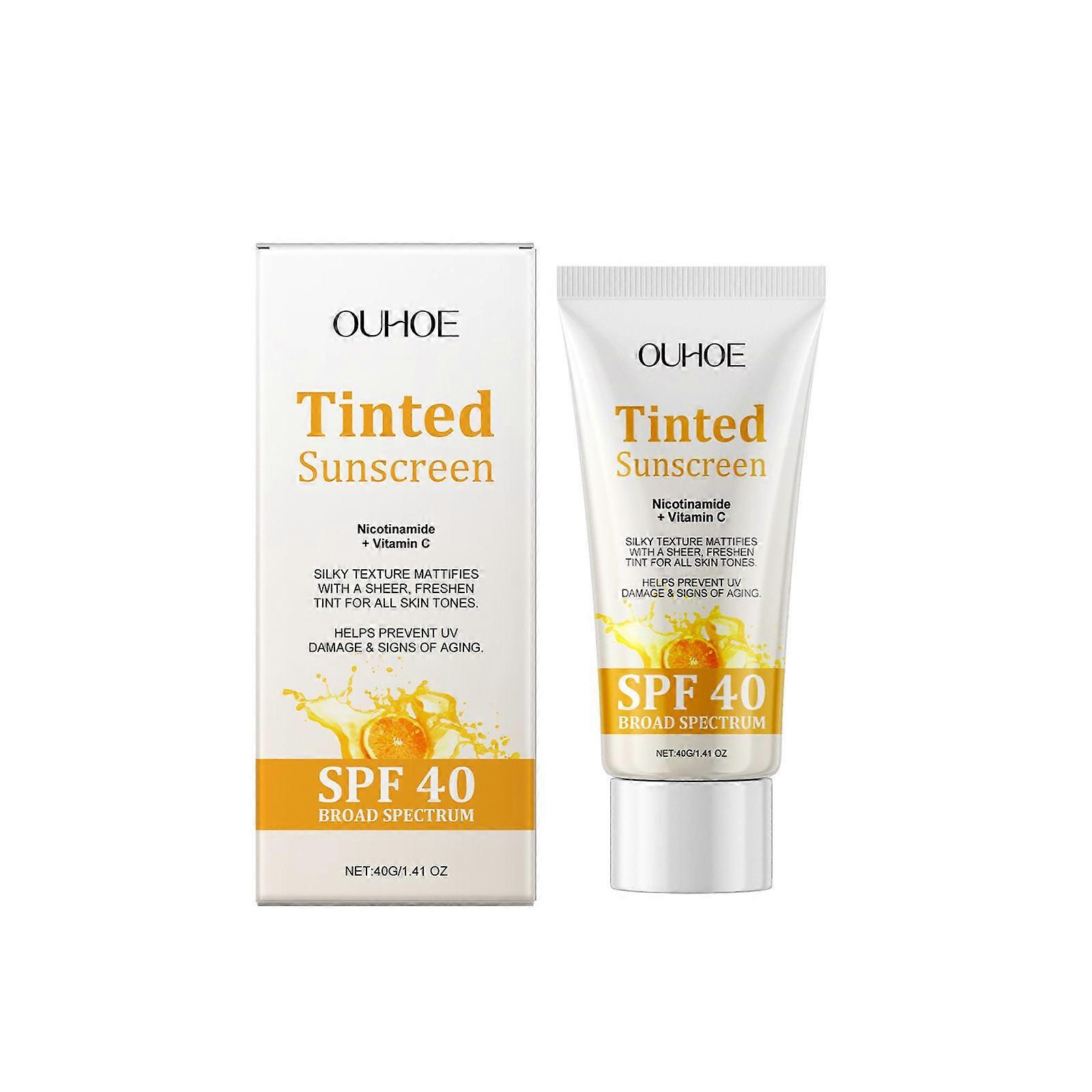 Tinted Face Sunscreen, SPF 40, Moisturizing Sunscreen for Face, Lightweight, Non-Adhesive Travel Size, Long-Lasting Protection for Face and Body