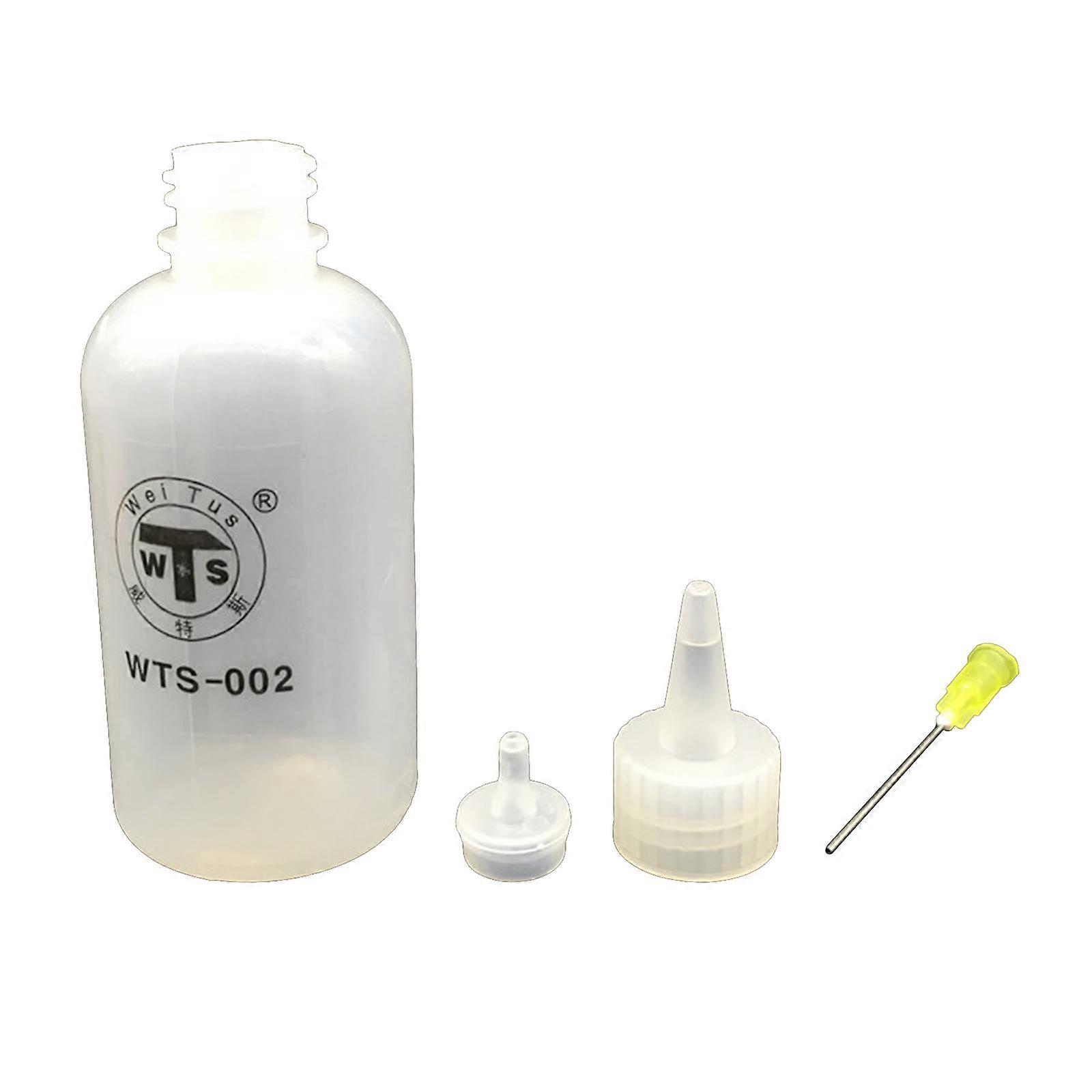 100ml Needle Glue Bottle Needle Tip Squeeze Bottle Precision Tip Applicator Bottle Cleaning Liquid Alcohol Bottle