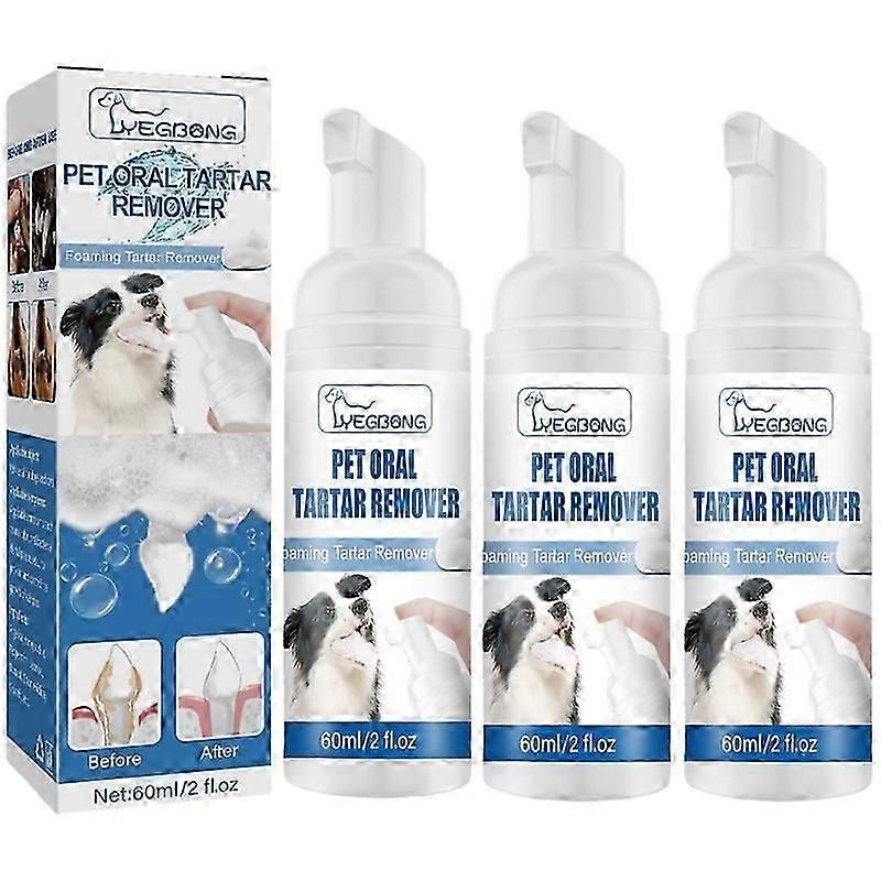 Détartrant Pour Chien Solution De Soins Dentaires Naturels Mousse Enlever Le Tartre Réduire L’accumulation de Plaque De Tartre Animaux De Compagnie Produit De Nettoyage Oral