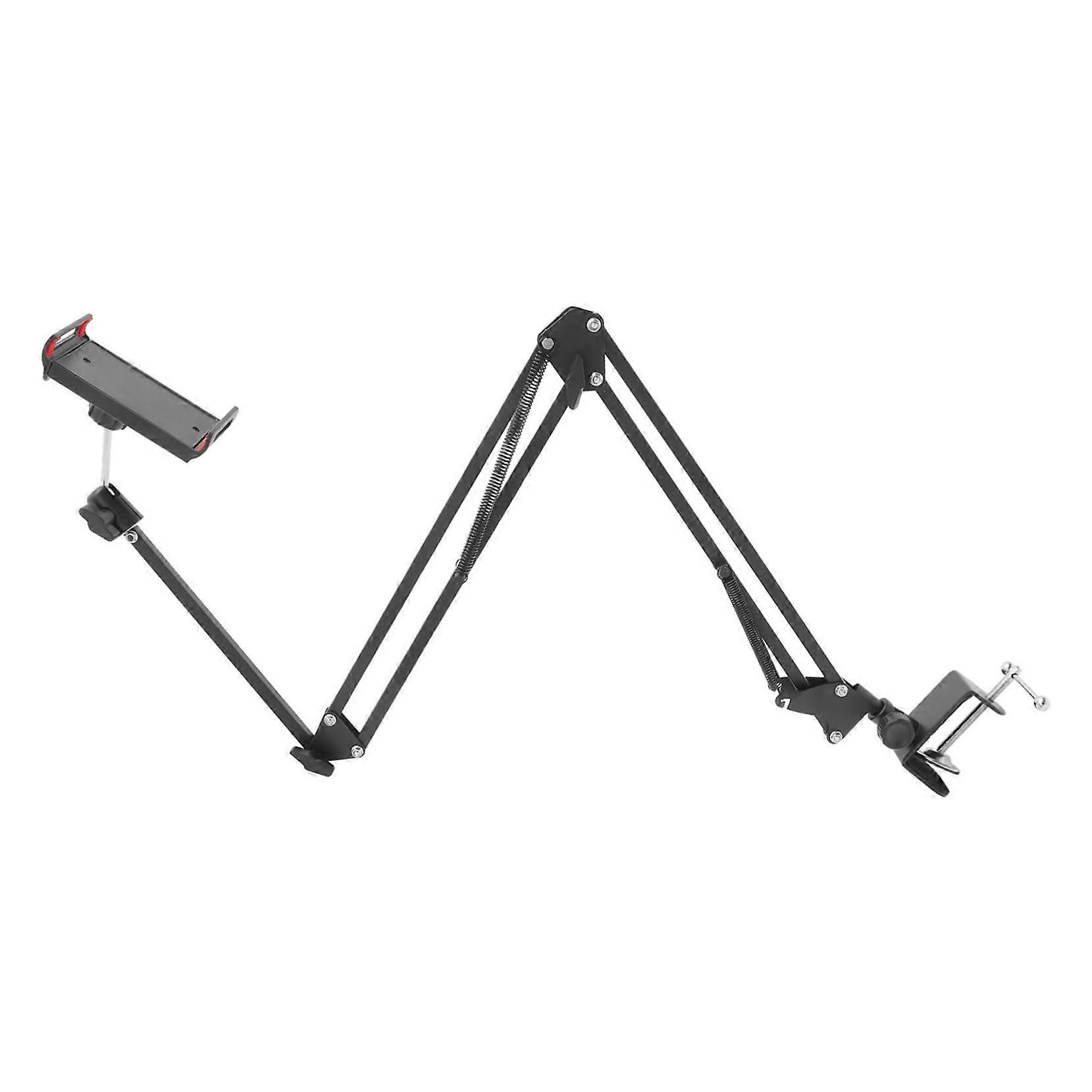Phone Support Pad Bracket Metal Cantilever Bracket Desktop Pad Holder Black Telescopic Stable