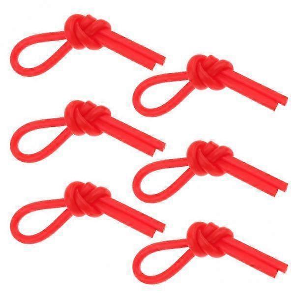 3X 6 Pieces Flexible Tennis Racquet Vibration Dampener Set Red