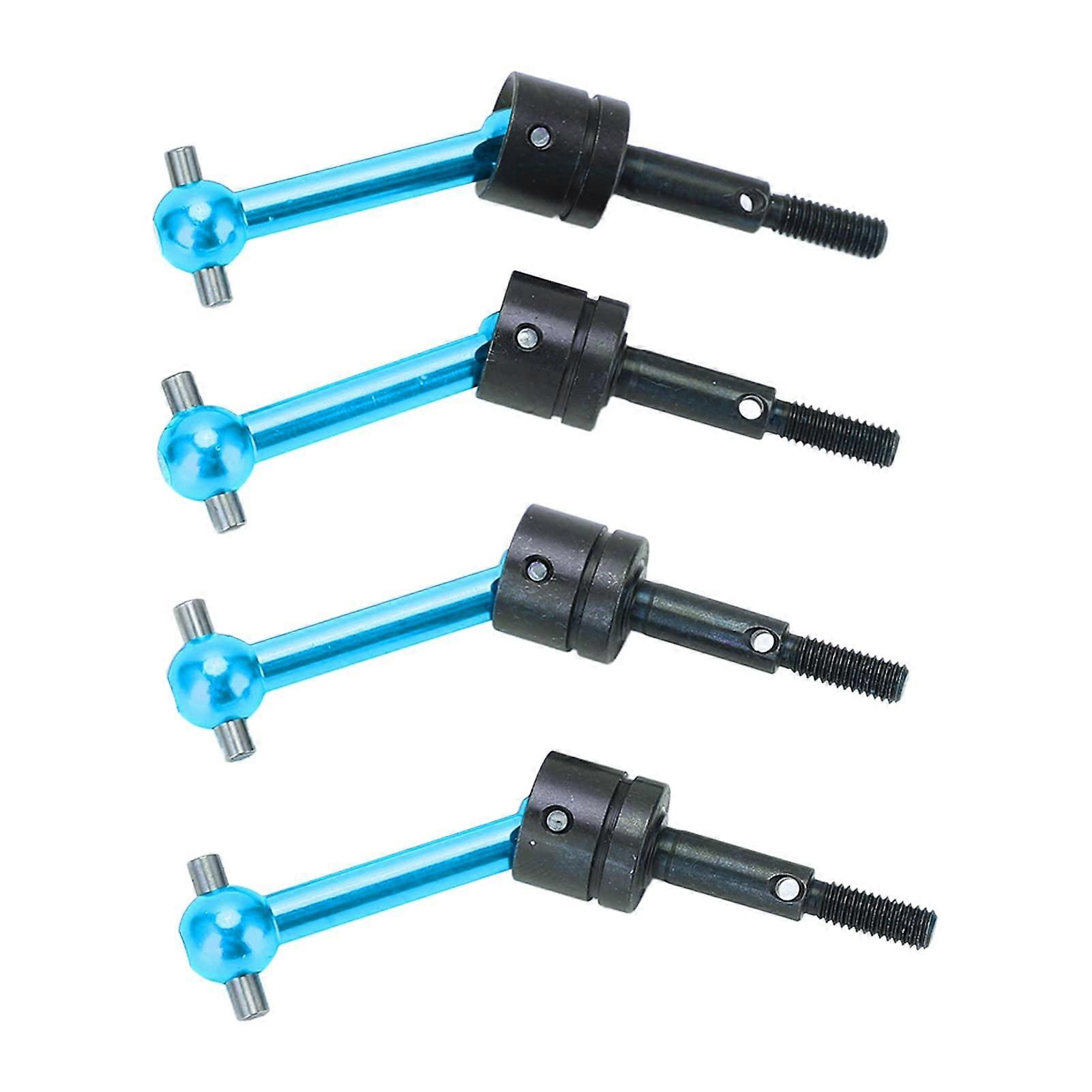 Front Rear Axle Drive Shaft CVD Set, 4Pcs Metal Universal Drive Shaft CVD 70mm Compatible with TT02 1/10 RC Car(Blue)