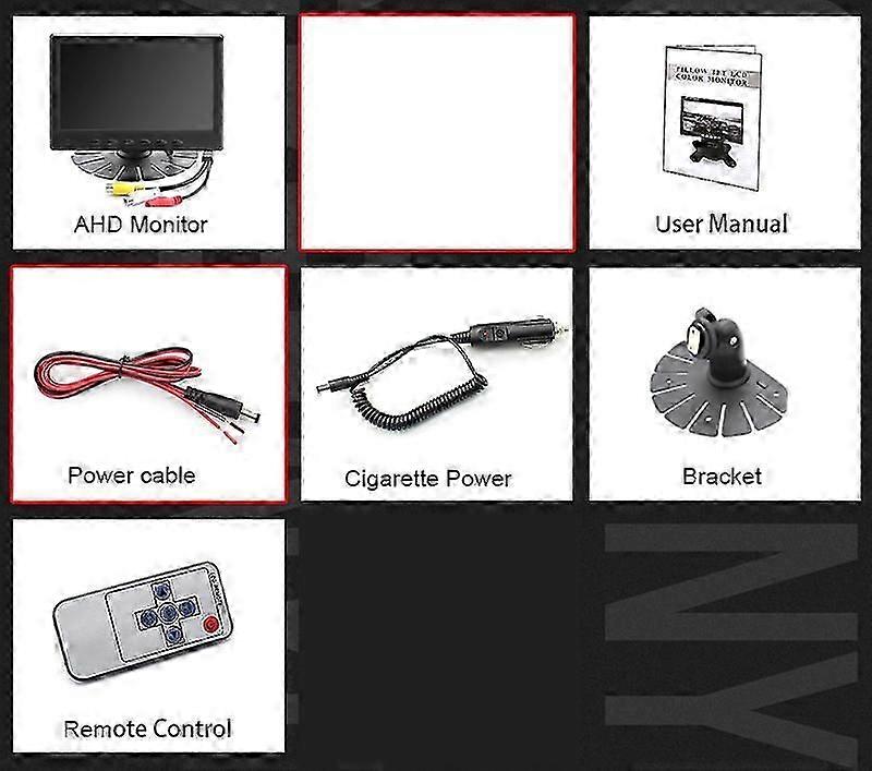 2022 Best Quality Hd 1920*1080 7 Inch Ips Screen Ahd Car Parking Monitor With Ahd 1080p Fisheye Lens Rear View Backup Camera