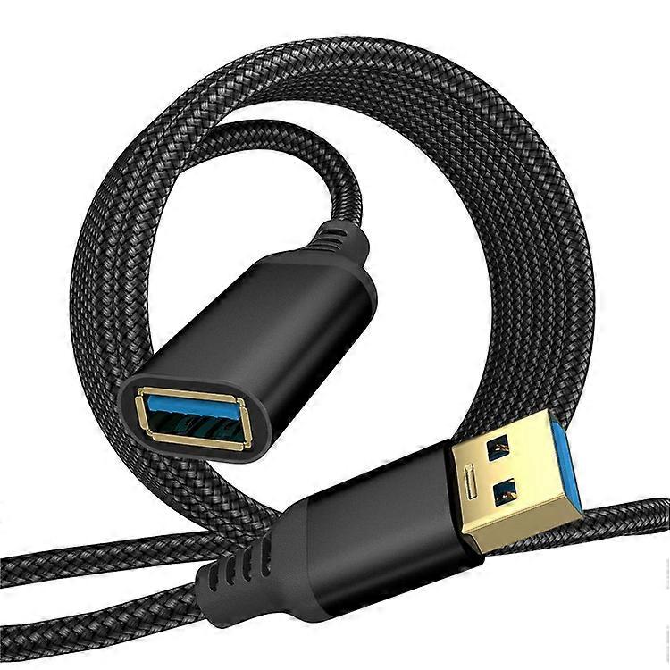 1m USB 3.0 samec na samici datový kabel 5 Gbps Přenos dat Nylon opletený prodlužovací kabel