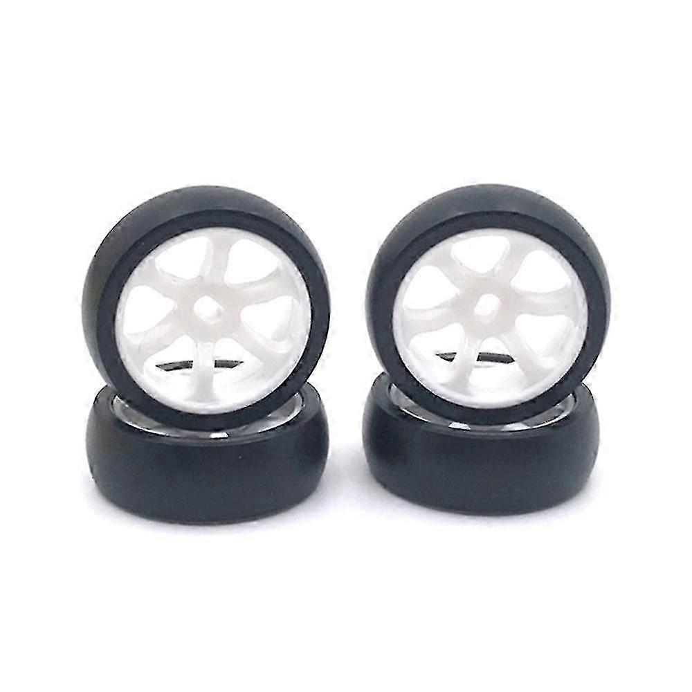 4pcs Hard Plastic Drift Tire Wheel for Compatible with 1/28 RC Car Models