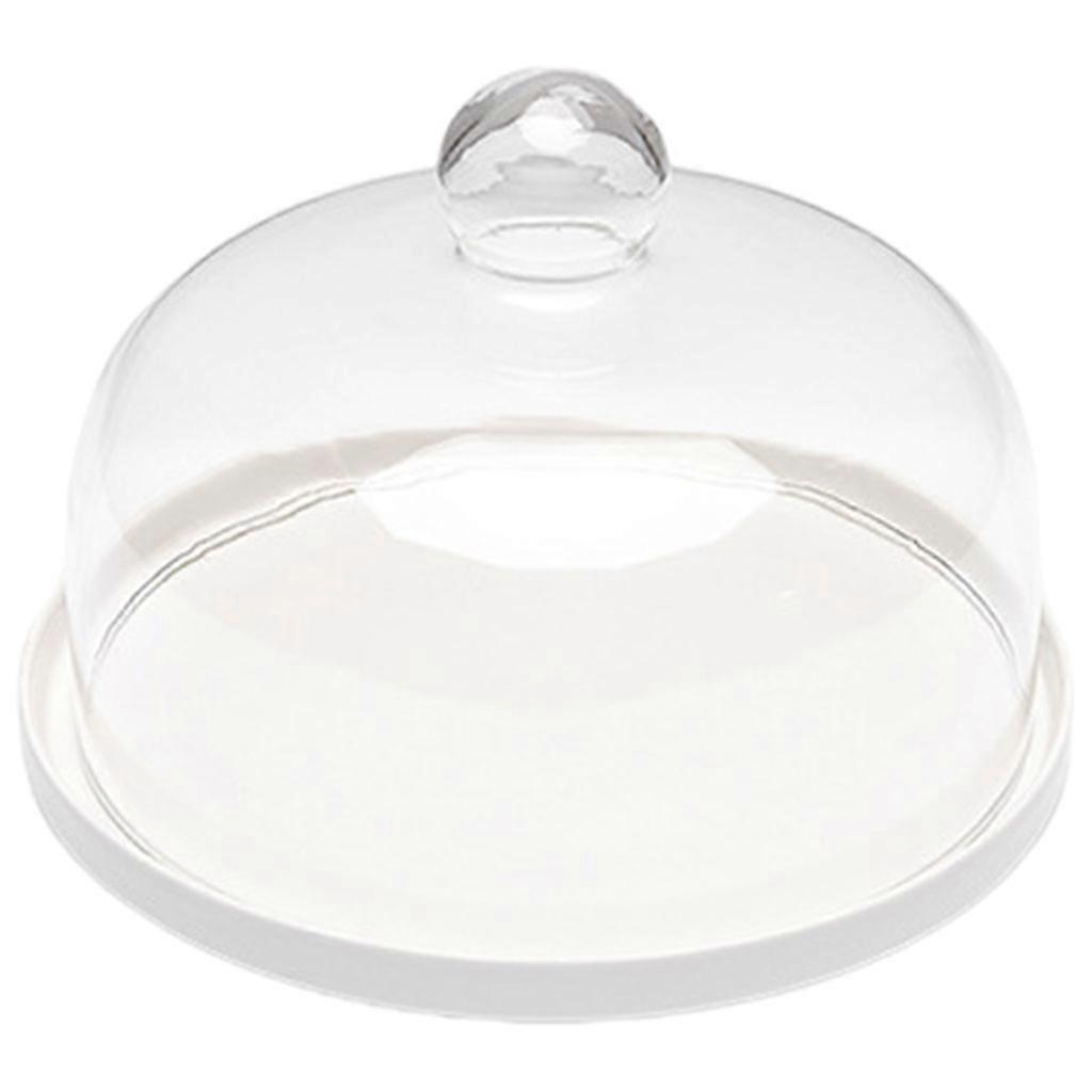Transparent with Wood Tray Round Handle Anti-moisture for Party Centerpiece