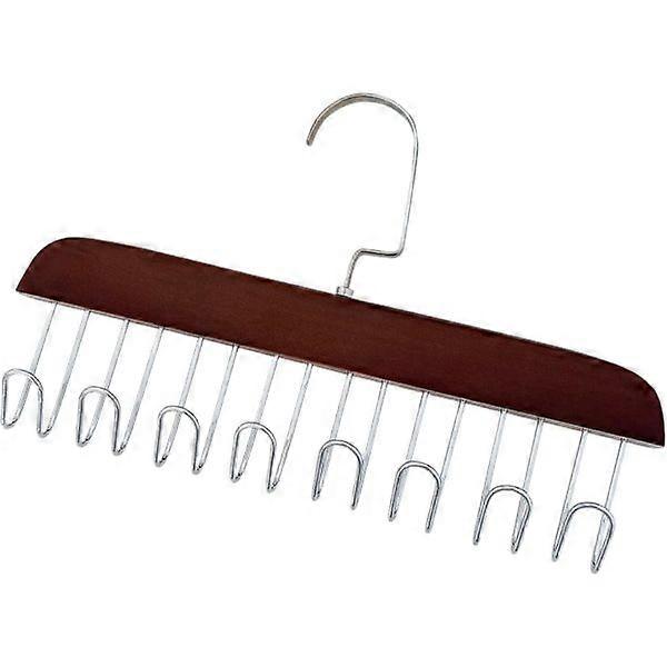 2-pack non-slip clothes hangers with multiple hooks - sturdy wooden hanger and belt hanger, bra storage for closet with 8 hooks, clothes drying rack