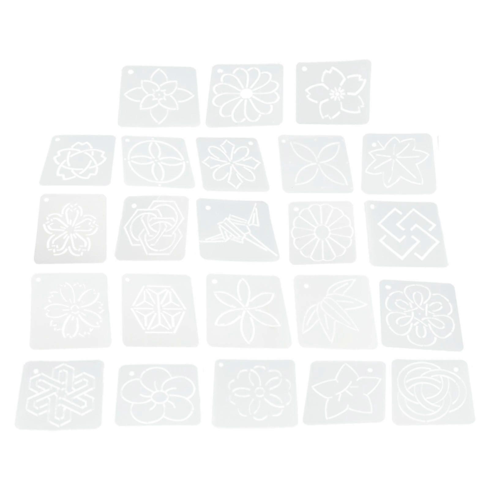 2025 Latest Model 23PCS Set DIY Quilting Template 12cmx12cm Frosted PP