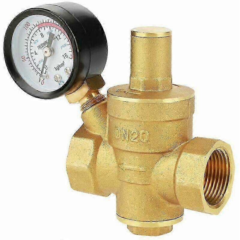 صمام تخفيض ضغط الماء النحاسي DN25 مع منظم قابل للتعديل ومقياس ضغط - نظام المياه ذهابا وإيابا