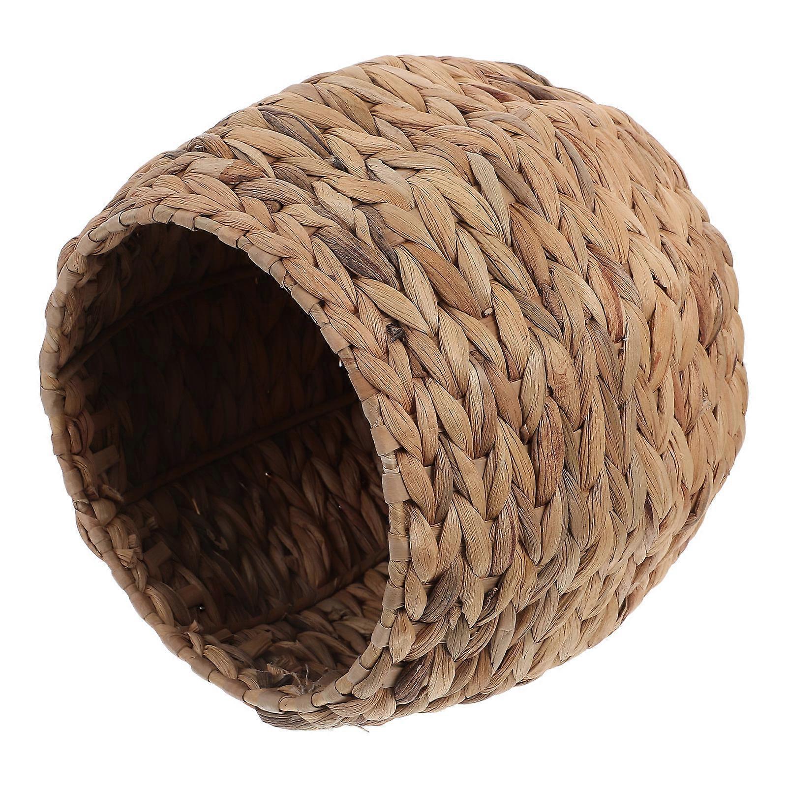 Woven Dried Flower Storage Basket with Hyacinth Design – Multi Functional Organizer for Home Decor, Fruits, Vegetables, and Desktop Storage