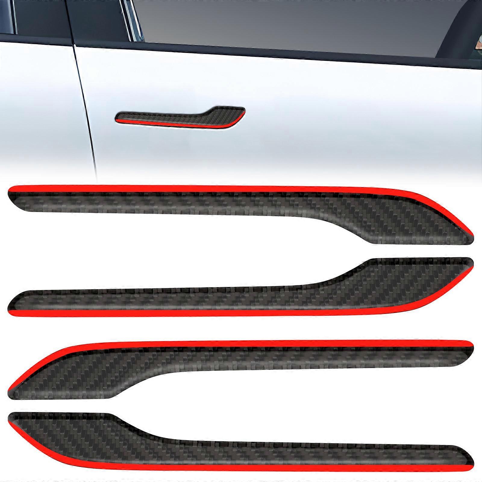 Carbon Fiber Door Handle Covers for Model Resistant Exterior Protectors with Trim Stickers for Scratch and Fade Protection Stylish Automotive
