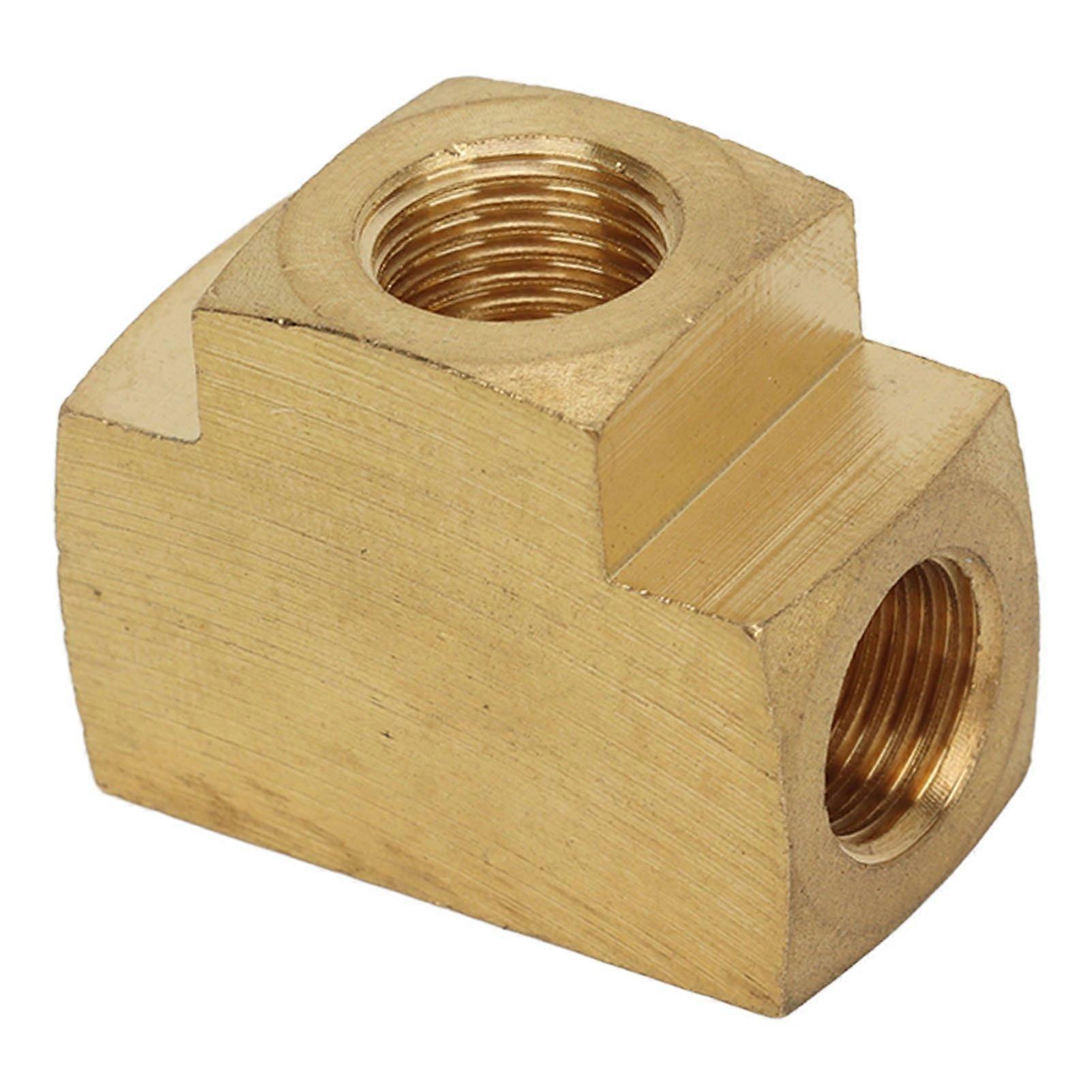 8 מ"מ נקבה T מתאים פליז 1/8in חוט 3 כיווני מחבר צינור עבור אוויר מים גז מזוט אוטומטי