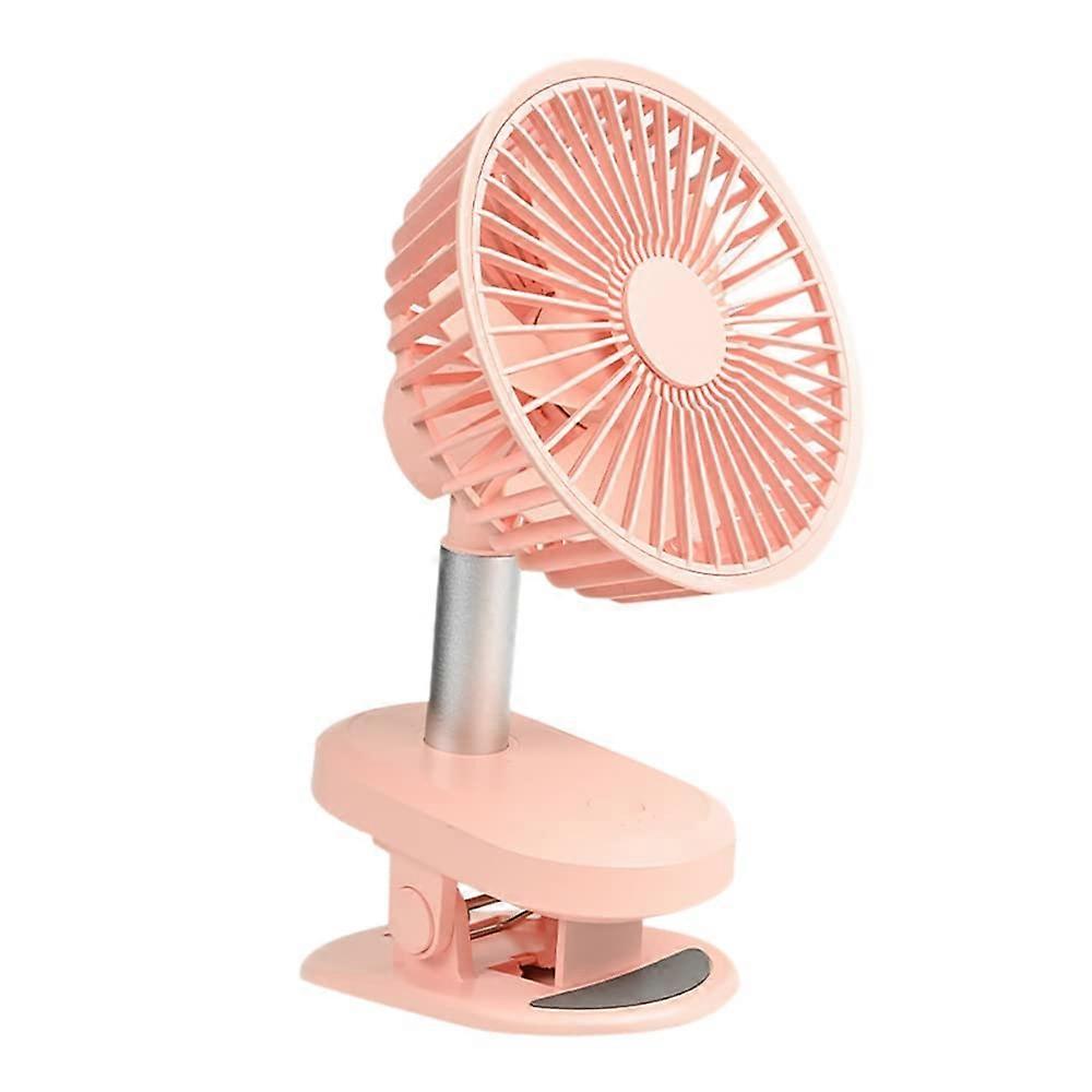 USB Powered Clip Fan, 6, Fan, 3 Speeds, Strong Air Current, Small Fan with Sturdy Clip, Quiet Clip, Pink