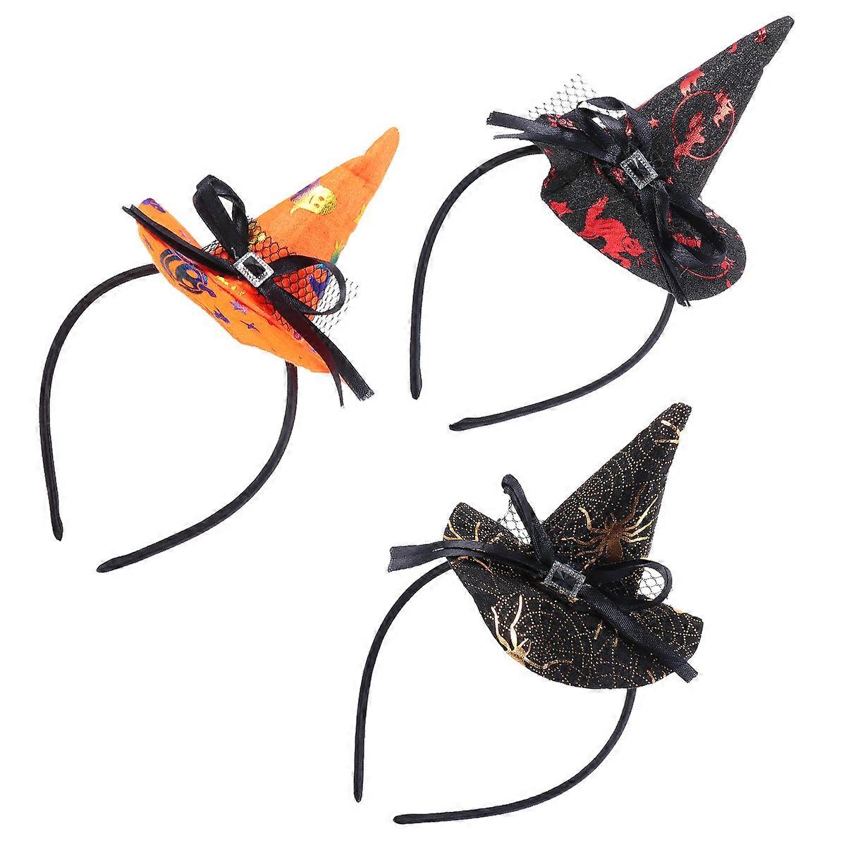 Halloween Headbands For Women Costume Accessory Assorted Color 22x12cm Halloween Atmosphere Creation 3Pack