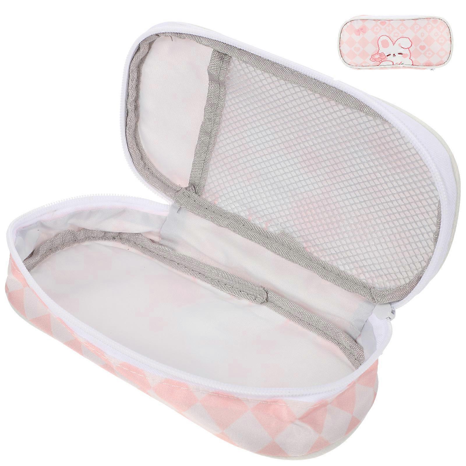 Stationery Pencil Bag Rectangular Shape Portable School Supplies Polyester Simple Design 1Pack