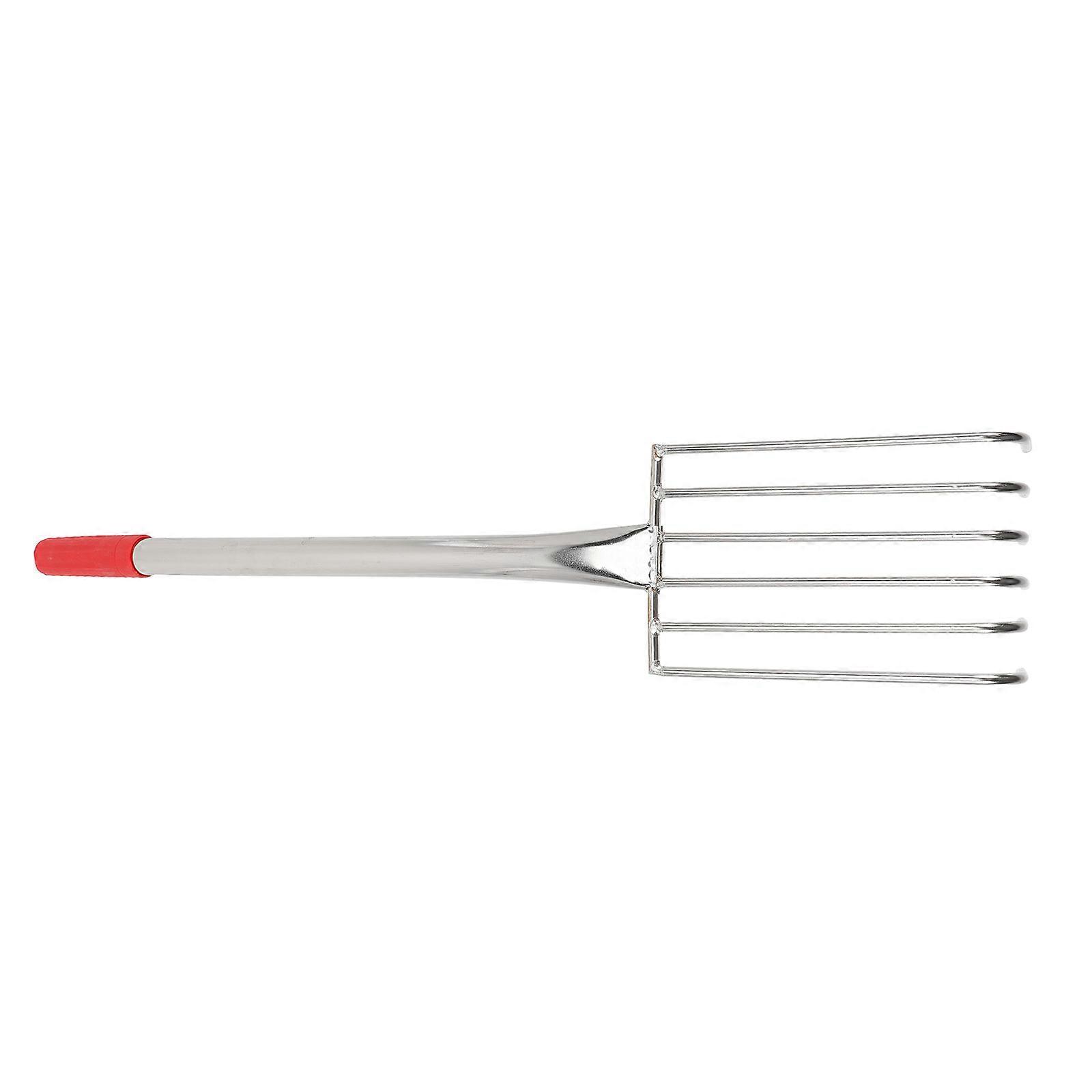 Stainless Steel Grass Rake Autumn Garden Tool For Beach Shell Collecting 56x10cm 1Set