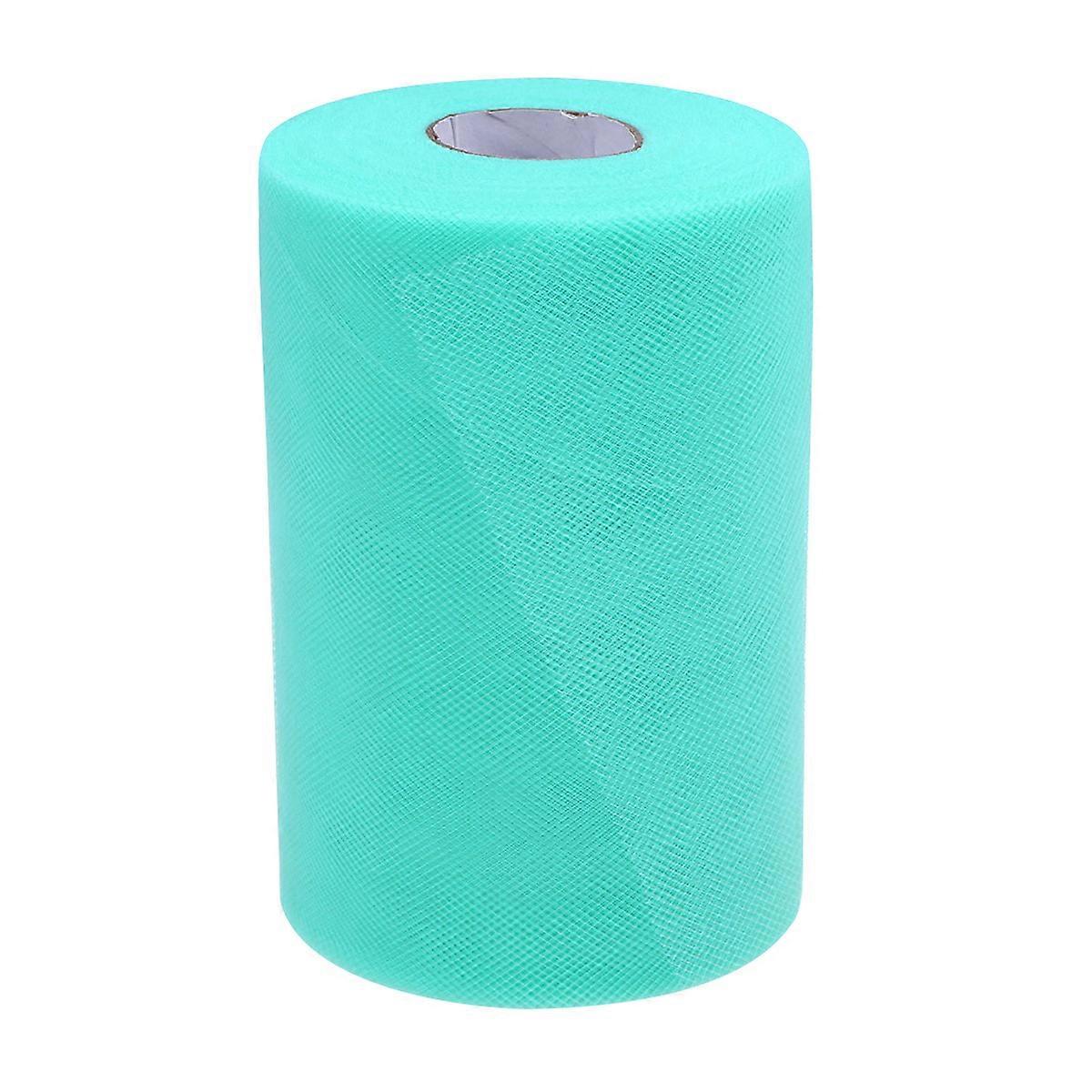 Craft Ribbon Green Tulle Netting Roll For Graduations Banquet Events 15cmx100 Yards Bohemian 1Pack