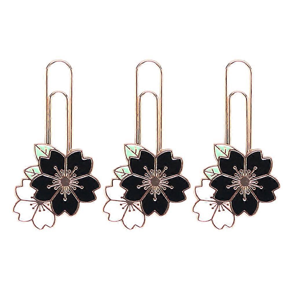 Bookmark Clips Creative Metal Bookmark School Office Accessories Clipping Papers Students 3Pcs
