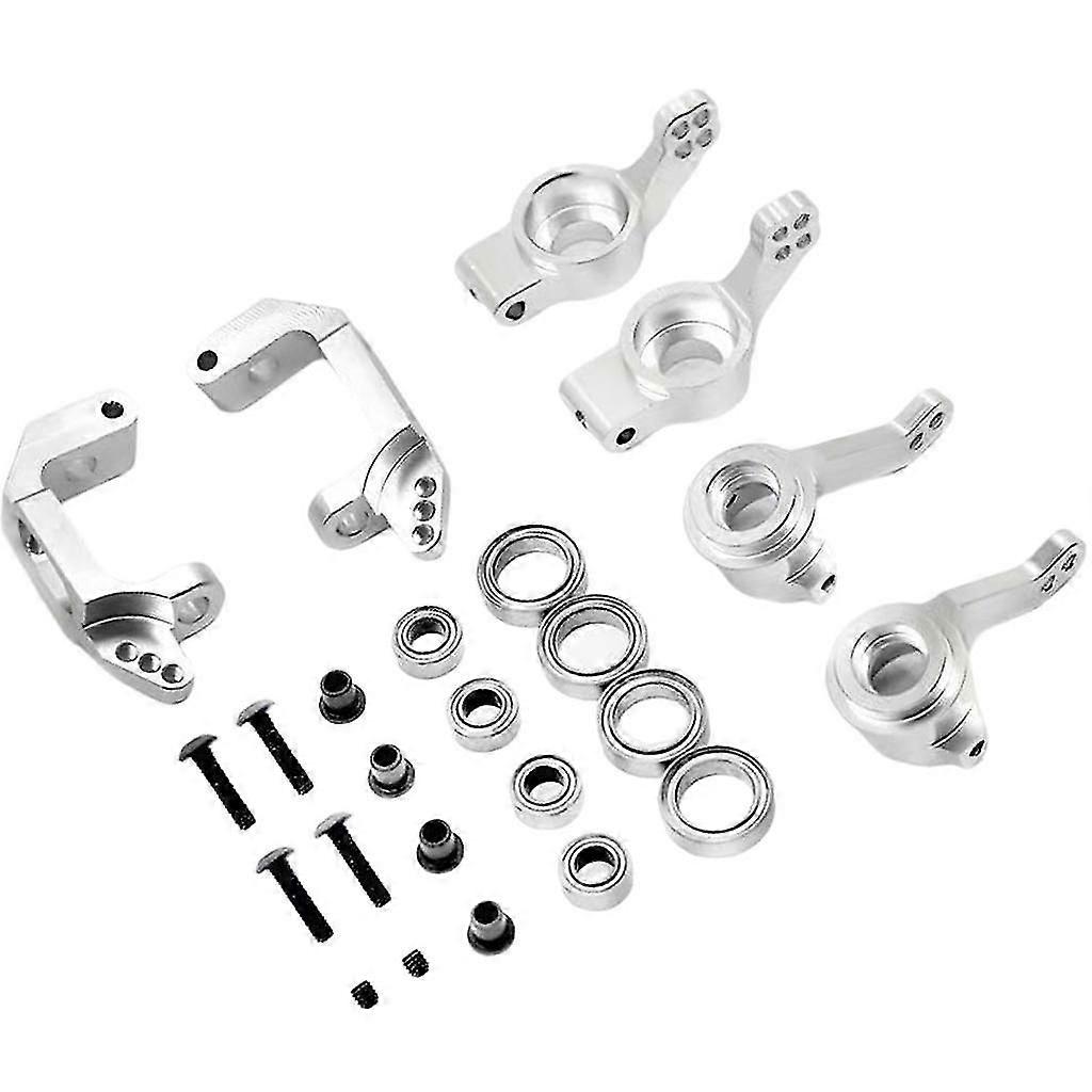 Steering Hub Front Hub Carrier for HSP 102012 Rear Hub Set Buggy Car Model Silver