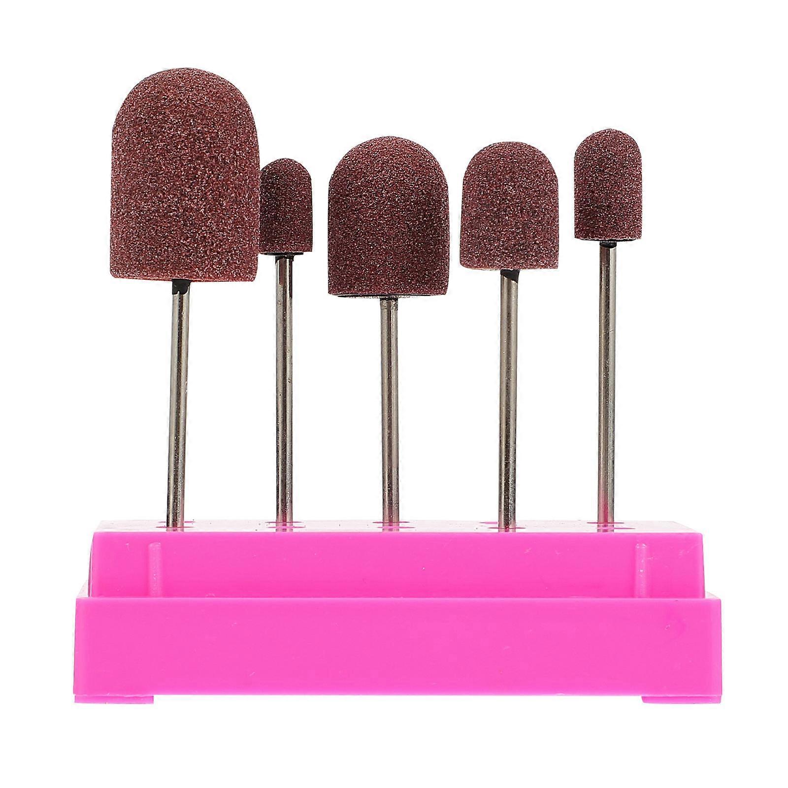 1 Set Simple Practical Nail Salon Polishing Heads Storage Case