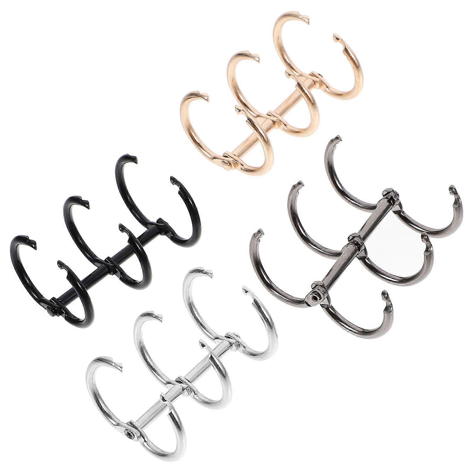 Binding Book Rings Diy Design Home Use Silver Color Page Fixation 4Pcs