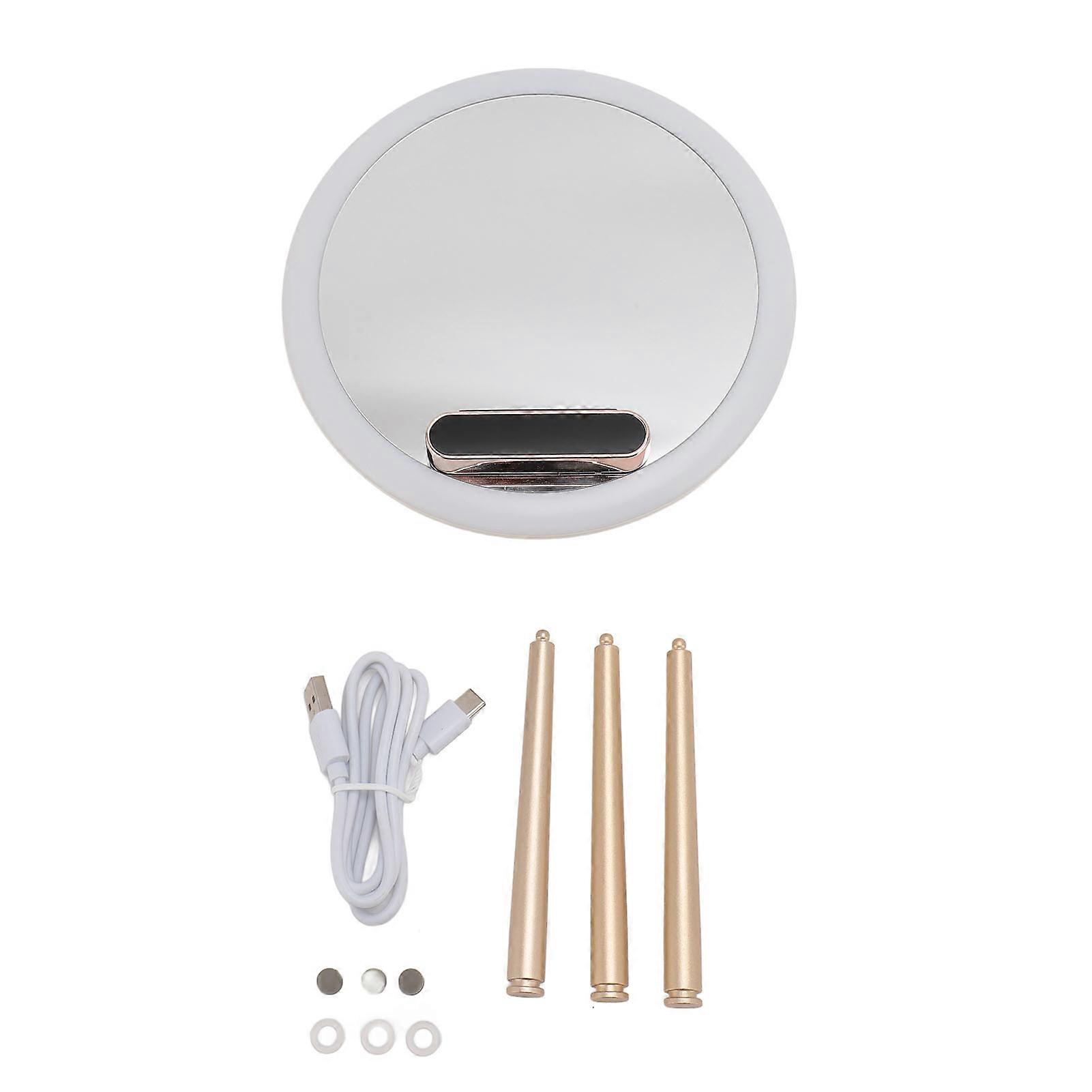 Smart Multi-Function LED Makeup Mirror with AI, Wireless Charging Phone Holder, Timer and Speaker