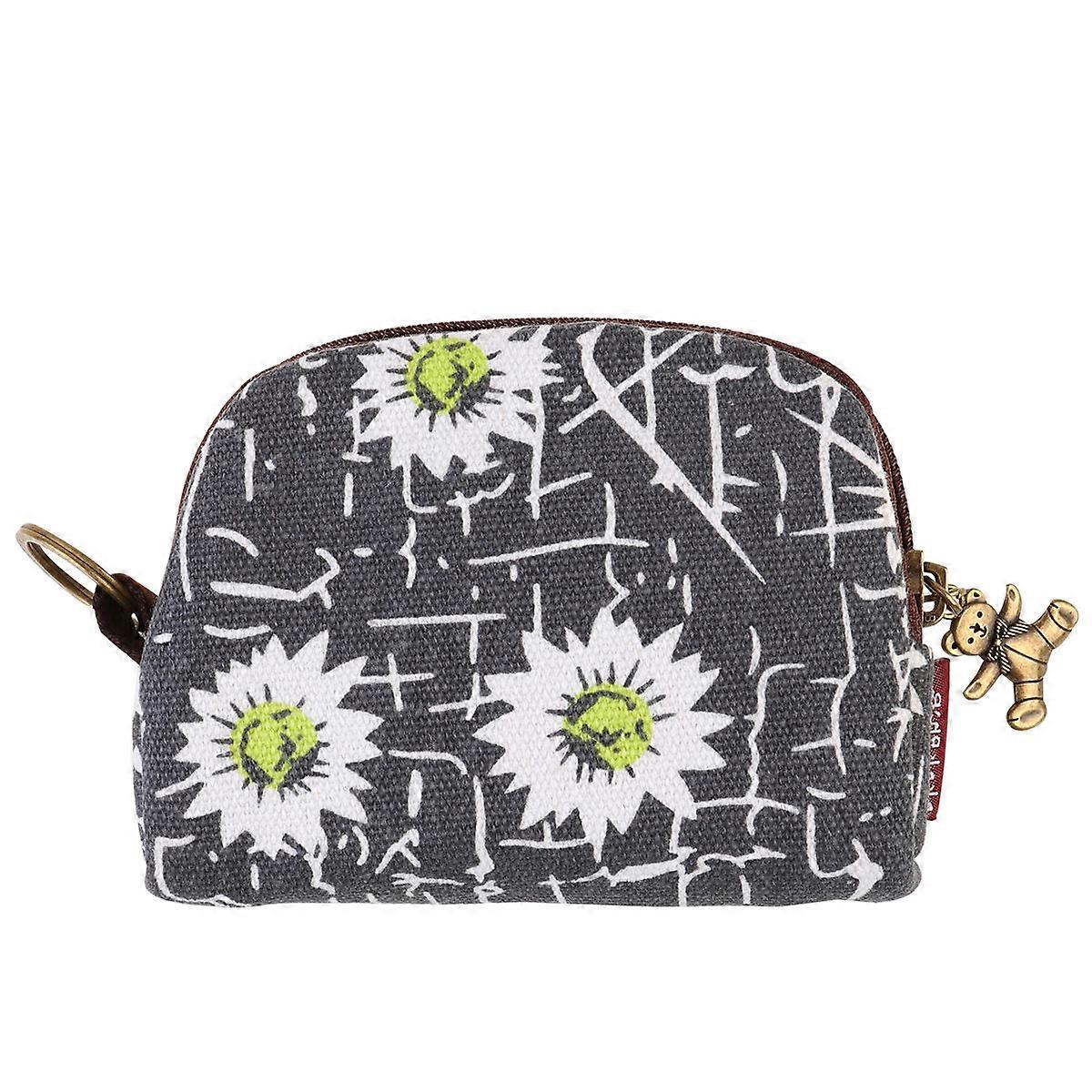 Daisy Printed Mini Coin Bag – Cute Small Purse for Compact Storage, Durable Design for Everyday Use