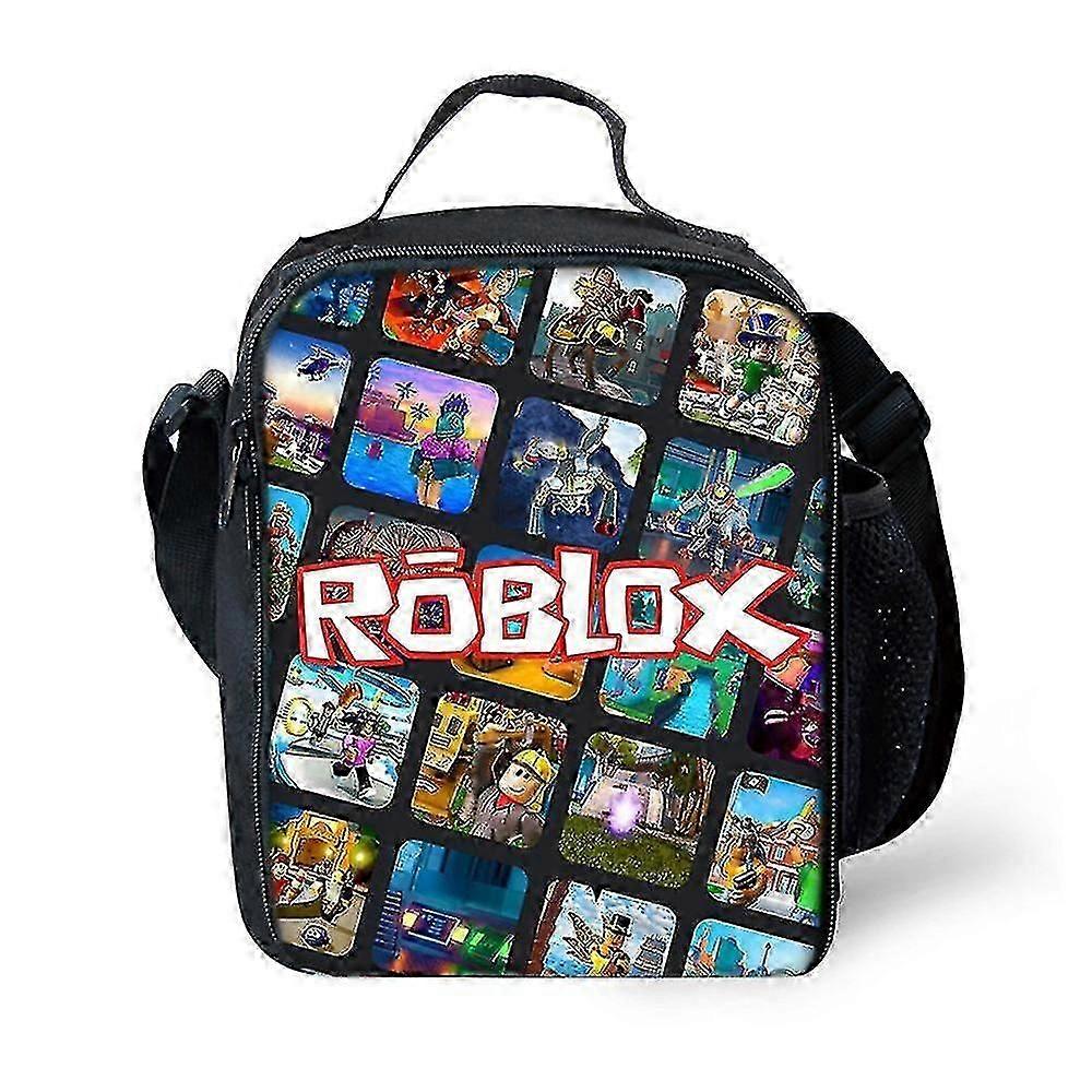 Roblox Çocuk Yalıtımlı Öğle Yemeği Kutusu Çanta Erkekler ve Kızlar için, Piknik Okulu için Yeniden Kullanılabilir Öğle Yemeği Kutusu, Sıcak veya Soğuk Atıştırmalıklar ve Bento Kutuları İçin İdeal