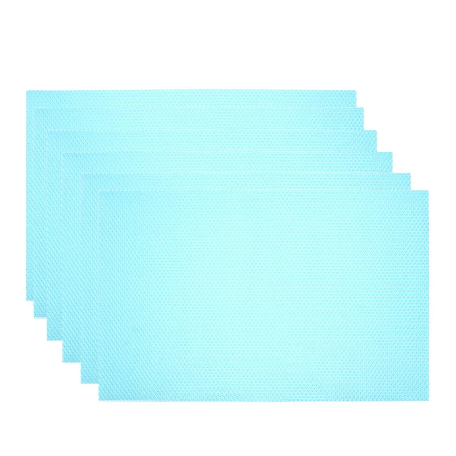 Kitchen Cabinet Liner Refrigerator Pad Anti-oil 45X29CM 6Pcs Blue