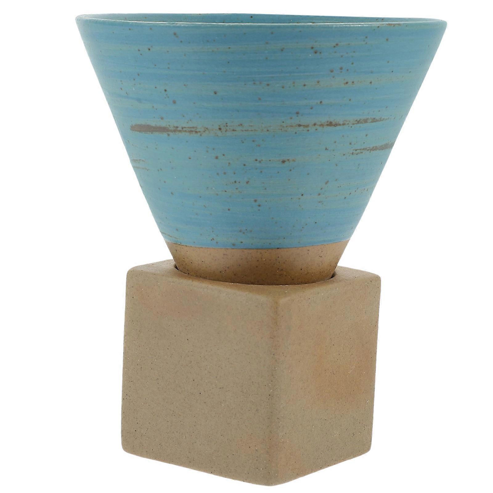 Ceramic Milk Tea Cup Holds Beverages Office Use Green Color 1 Set