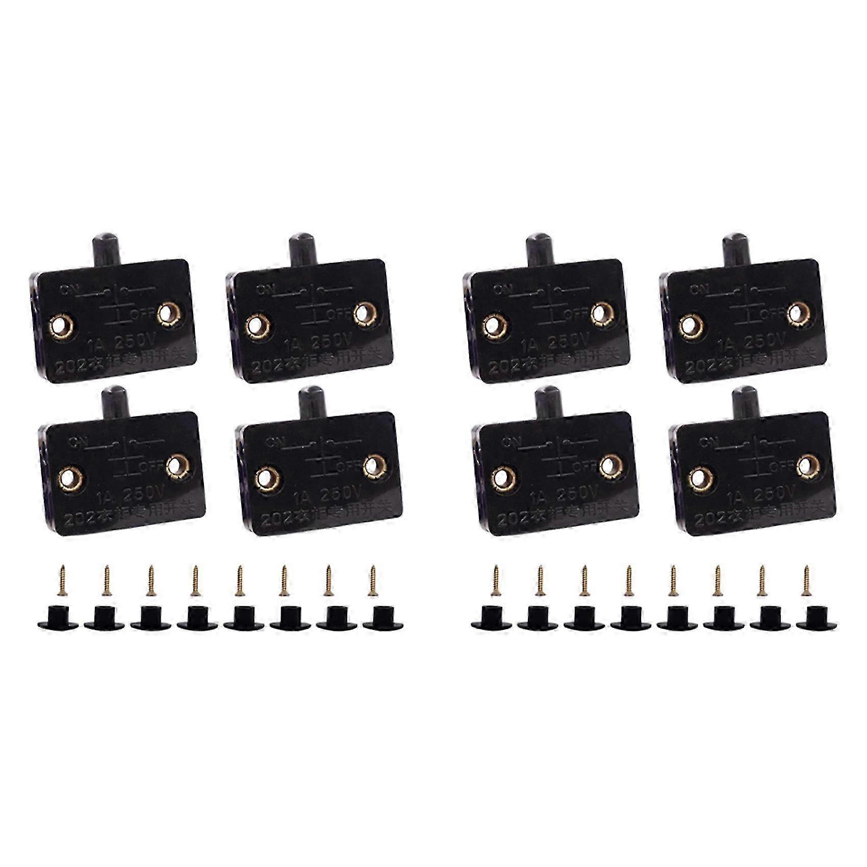 8 Pcs Cabinet Door Switch Cabinet Lamp Switch Drawers Open on Close Door Applicable to 12V 24V 110V