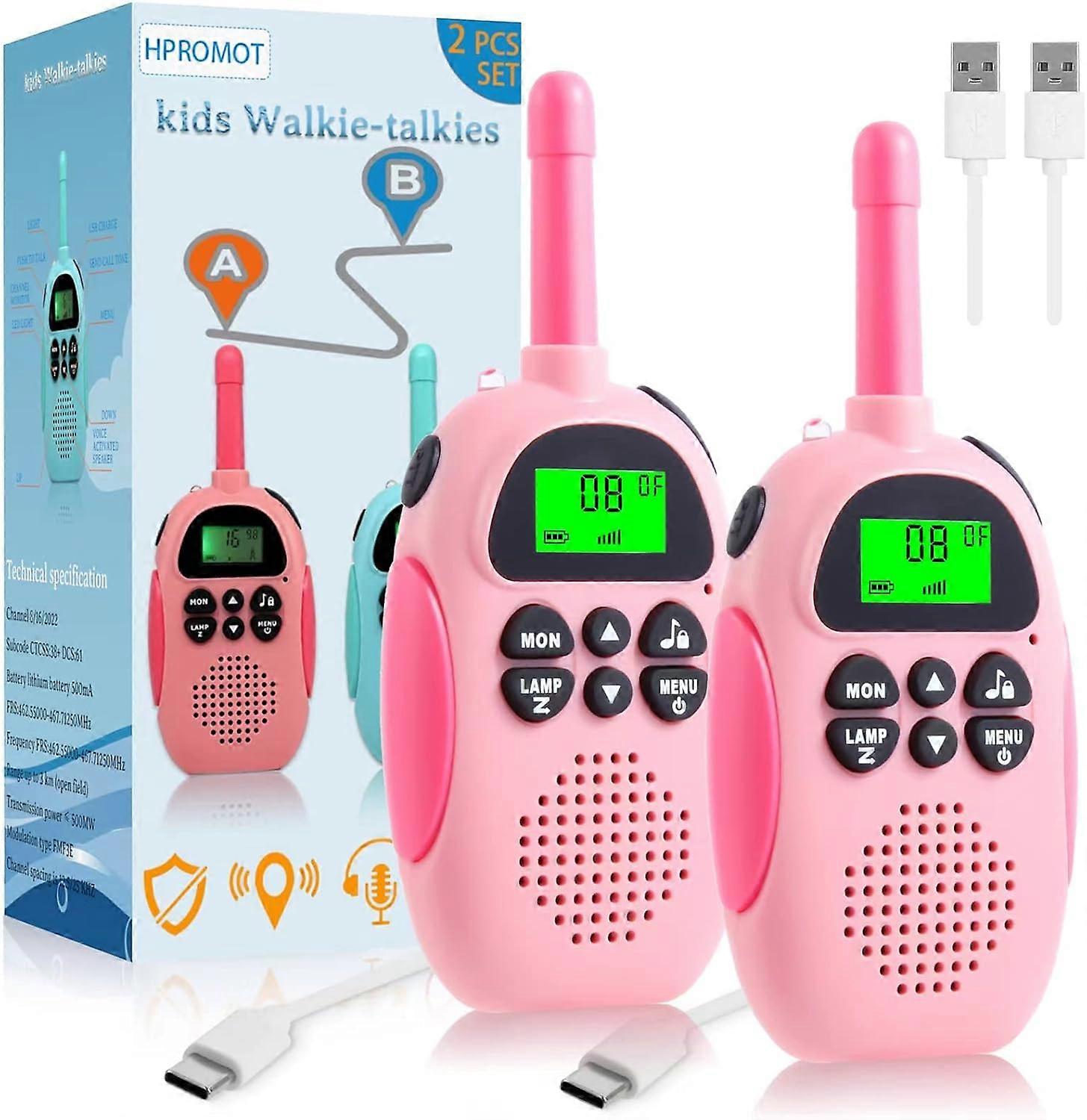 Wiederaufladbare Walkie-Talkies im 2er-Pack für Kinder