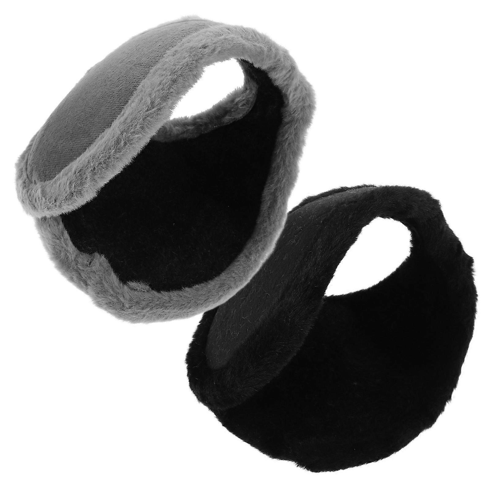 Men Students Winter Ear Muffs Warmth Protection Assorted Color Behind the Head 2Pcs