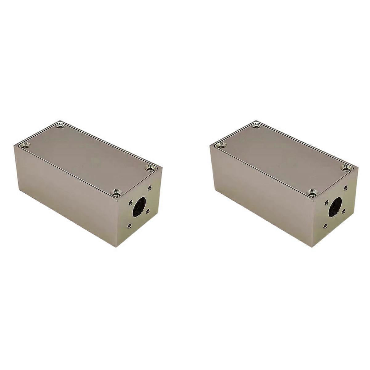 2X BNC Enclosure Aluminum Shield Box Box Electromagnetic Shielding Amplifier Multi-Function Portable