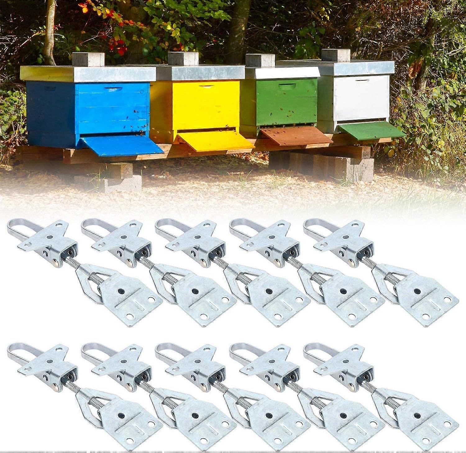 10 Sets Adjustable Beehive Connector Beekeeping Box Beehive Fixing Tool Buckle Beekeeping Equipment (AAA)