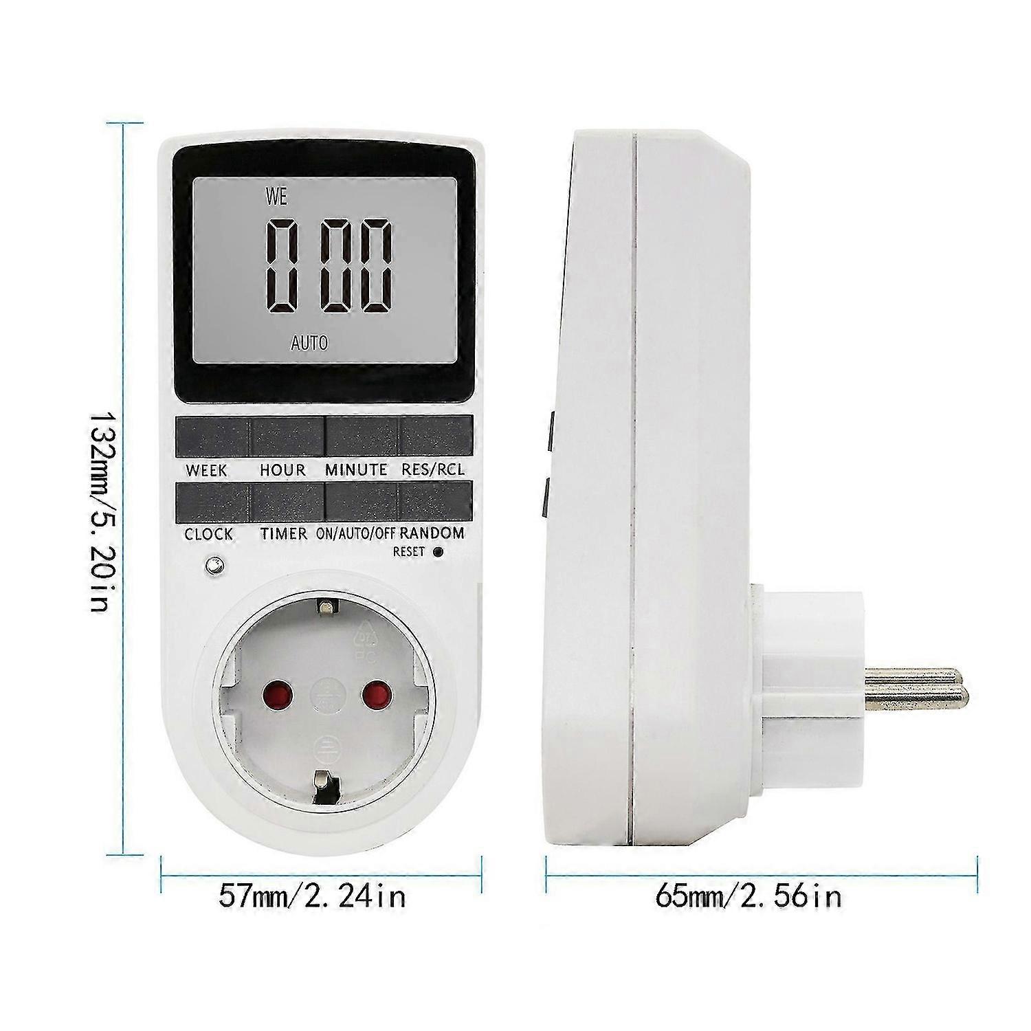 Digital Timer LCD Display Plug-in Programmable Time Switch Energy Saving Intelligent Electronic Timi